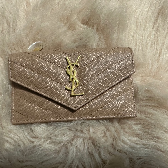 YSL Monogramme Small Grain de Poudre Envelope Wallet